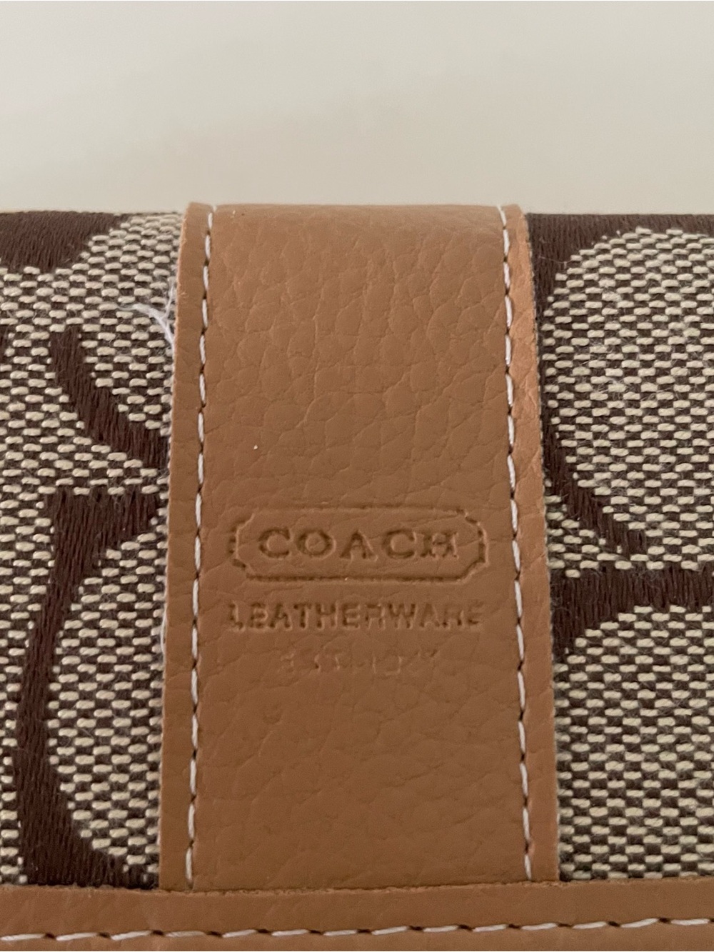Small Signature Coach Canvas and Leather Wallet/Card Holder - Picture 2 of 15